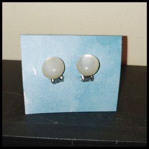 Vintage Pearlescent Clip on Earrings
